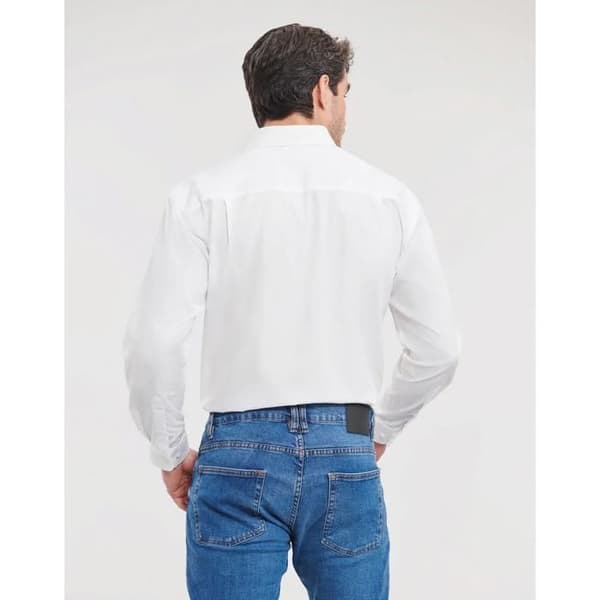 Russell Athletic poplin skjorta - vit