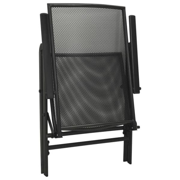 vidaXL Folding Mesh Stolar 4 st Stål Antracit