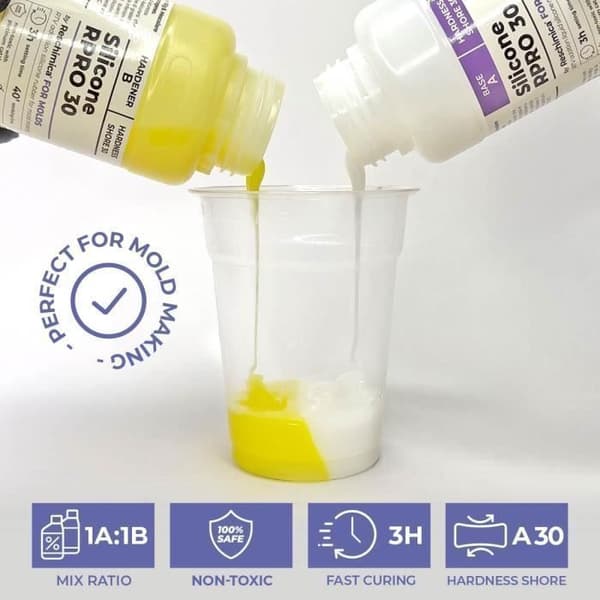 Silikongummi - R PRO - R PRO 30 - 1:1 - Ej giftig - Hög rivhållfasthet