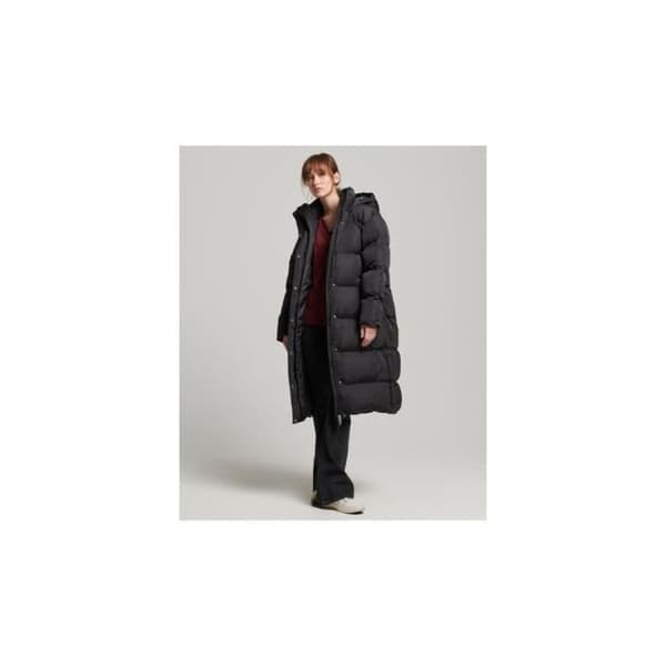 Lång vadderad jacka SUPERDRY - Svart - Dam - Värme och stil