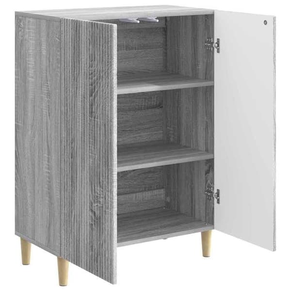 vidaXL Buffé Sonoma grå 66 x 34,5 x 90 cm Ingenjörsträ 894591