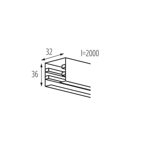 Sammanfattande Samlarbalk 3-Krets - Tejp N - Vit Aluminium - 2m - 16A KL-33232