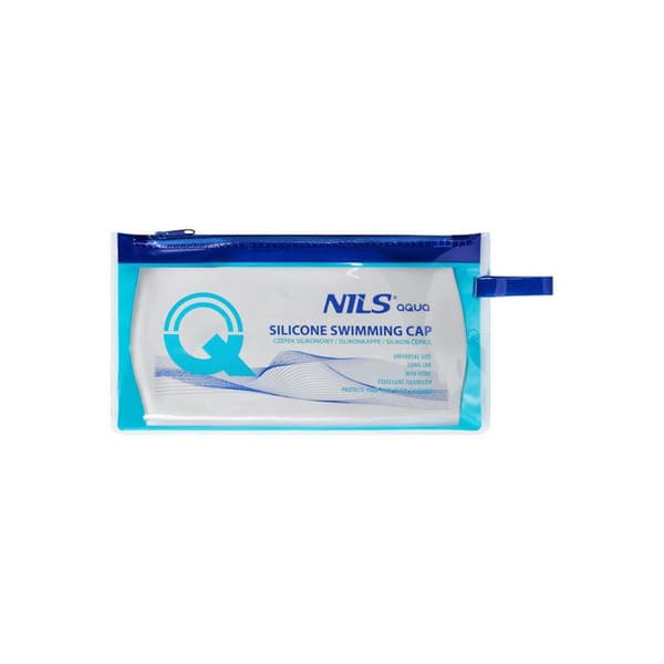 Badmössa i silikon - NILS AQUA - Grå - Hydrodynamisk - Antislip-nubbar - 100% silikon
