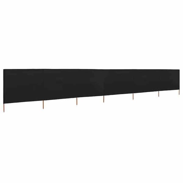 vidaXL 6-Panel Skärm Tyg 800 x 160 cm Svart