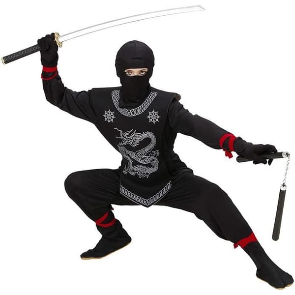Widmann 74526 Kostym Ninja Svart för Barn - 74527