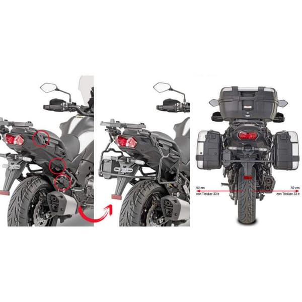 Givi PLR4126 Stöd specifika för snabbkoppling för MONOKEY® sidoväskor - - Svart