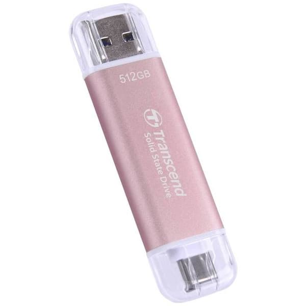 Transcend 512 GB USB-C® (USB 3.2 Gen 2) SSD-klivans TS512GESD310P