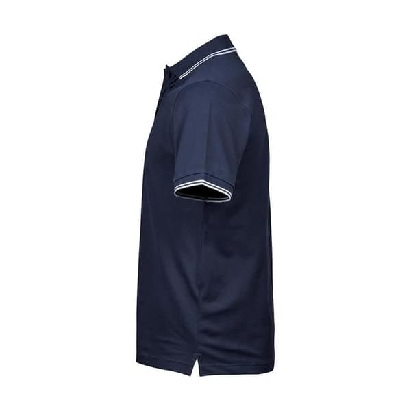 Polo Tee Jays Lyxrand Stretch - marinblå/vit