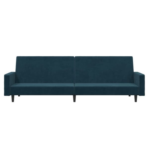 vidaXL 2-sits bäddsoffa sammetsblå 375736