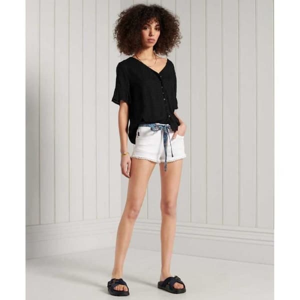 Superdry kort i spets - Optic - 30W regular Dam
