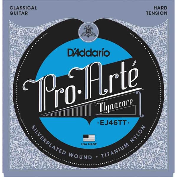 Strängar för gitarr - D'Addario - EJ46TT - exklusiv multifilament - titanium diskant - strängar 28-33-41-29-36-46