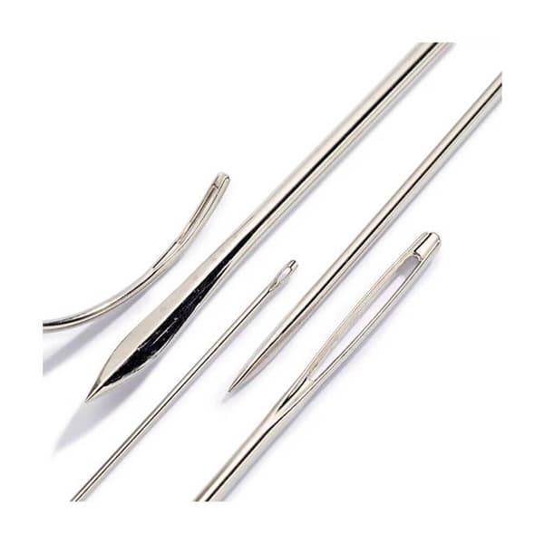 Aiguilles för läder - PRYM - N° 3-7 - Assorterade - Triangulära spetsar - Färg Silver
