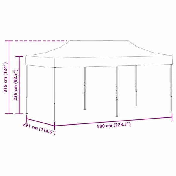 Vikbart tält - vidaXL - 3 x 6 m - 100 % vattentätt - UV-skydd - Vikbart för enkel förvaring