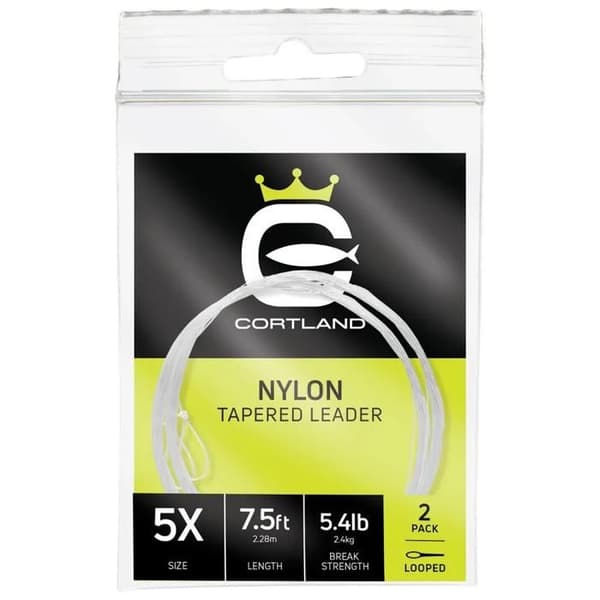 Nylon tafs - CORTLAND - 5X - 2,7 m - Konisk sektion - Klar