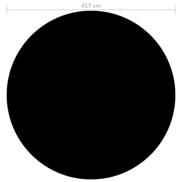 Solar Pool Cover - vidaXL - Svart - 417 cm - PE
