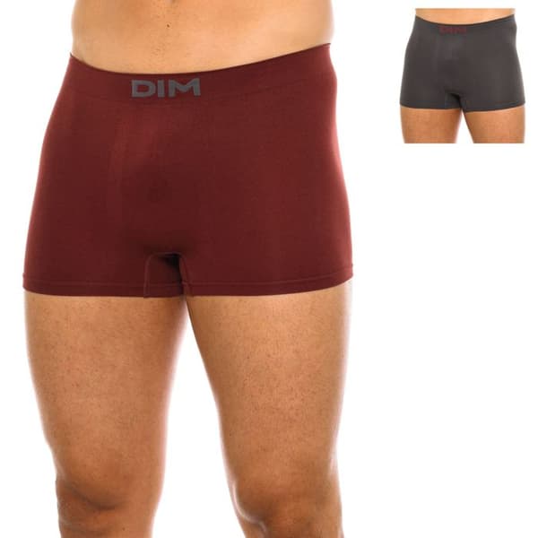 Pack av 2 Unno Basic sömlösa boxers D05HH för män - Grå vinröd
