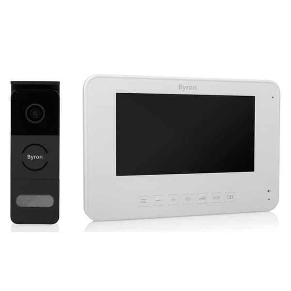BYRON DIC-24312 Video Intercom 7" Vit/Svart - 2 ledningar - Night Vision - Justerbar volym