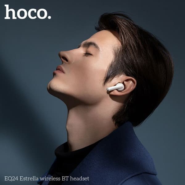 Trådlösa Bluetooth-hörlurar - HOCO - EQ24 - Grå - Bluetooth 5.4 - Batteritid 28h
