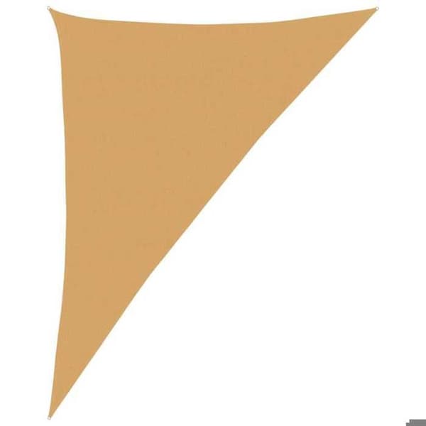 vidaXL Solskyddsduk 160 g/m² triangulär sand 4x5x6,8 m PEHD 4002068