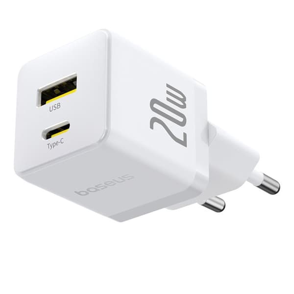 Laddare - BASEUS - Palm (CCZC20UE) - 20W - USB Typ-C - Månsfärgad
