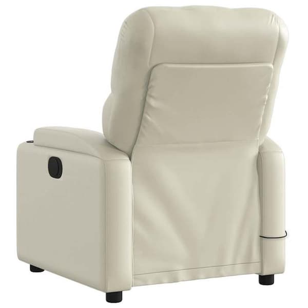 vidaXL massagefåtölj kräm konstläder 372511