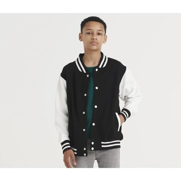 Bomber barn Just Hoods Baseball - jet black/vit