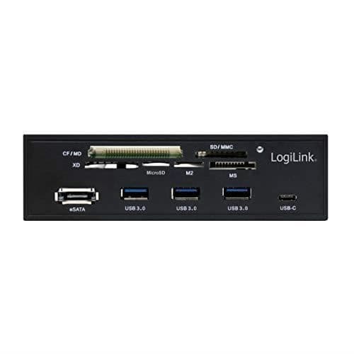 Multifunktionspanel - Logilink - UA0341 - Kortläsare - USB 3.0 - eSATA - 5,25"