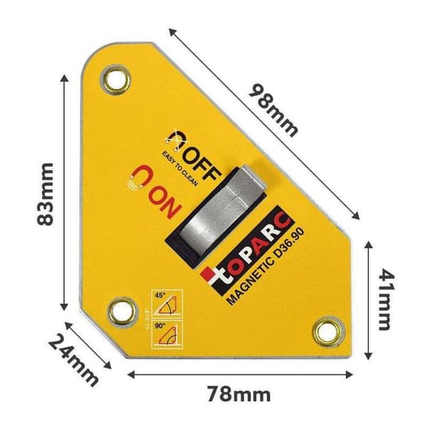 Magnetisk svetspositionerare ON/OFF D36.90 Gys