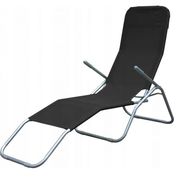 Chaise longue - transat - solstol Odense FOLDABLE CHAIR LAZZY GRAVITY MÖRKGRA