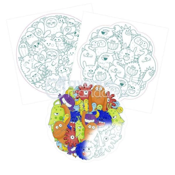 Färgläggningsbok Graffy Mandala - Pêle Mêle Monster