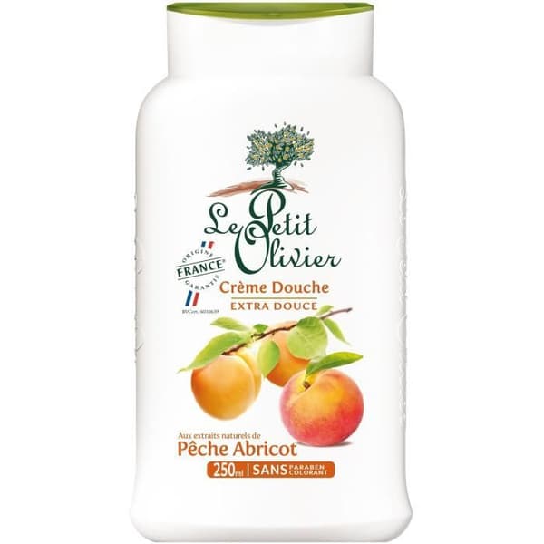 Duschkräm persika aprikos 250ml Le petit olivier