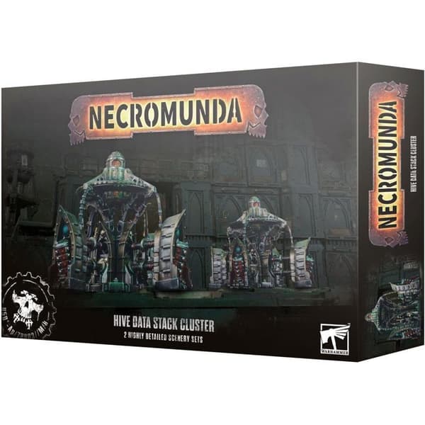 Figur - GAMES WORKSHOP - Hive Data Stack Cluster - Noir - Skulpterade detaljer - Kompatibel med Necromunda