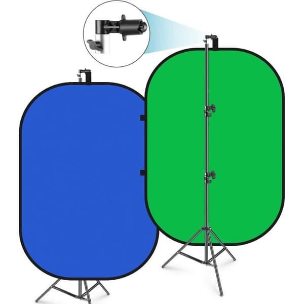 Neewer 5x7ft1.5x2m Fällbar Chromakey Bakgrund med Stativ 8.5ft2.6m