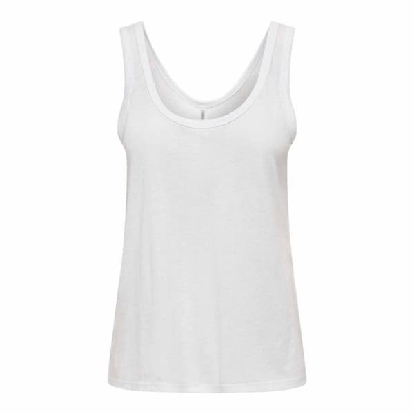Topp - ONLY - 15292464 - Vit - Rund hals - Rak passform