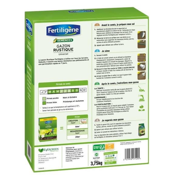 FERTILIGENE Gräs Rustik Universell - 3,75 kg
