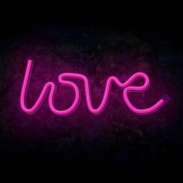 NEON LED KÄRLEK USBA 2M ELLER 3AA BATERIER INGÅR INTE