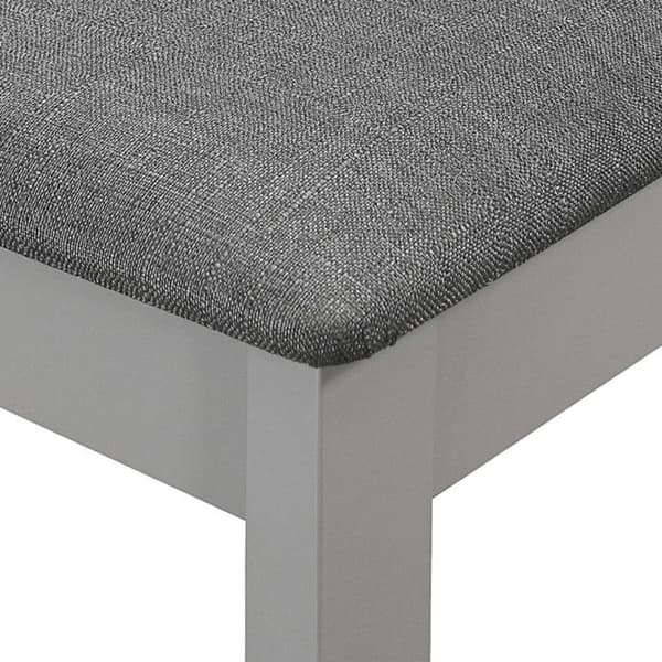 vidaXL 4x Solid Wood Dining Chairs with Grey Cushions Dining Room 247639