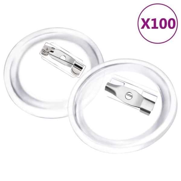 vidaXL Knappset med nålar 100 set Akryl 25 mm