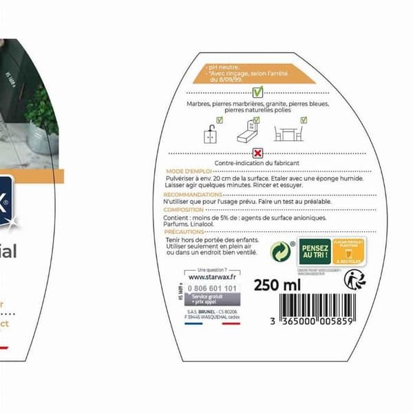 NATURSTENAR OCH MARMORRENARE 250ML