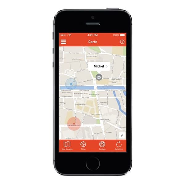 GPS-spårare för seniorer Weenect Silver - Obegränsad plats och varningsknapp