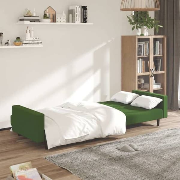 vidaXL 2-sits bäddsoffa Mörkgrön sammet 375939