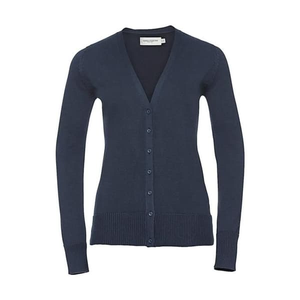 V-ringad stickad cardigan dam Russell Athletic