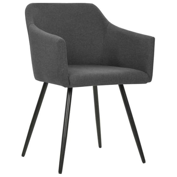 vidaXL Matstolar set om 2 mörkgrå tyg 323094.