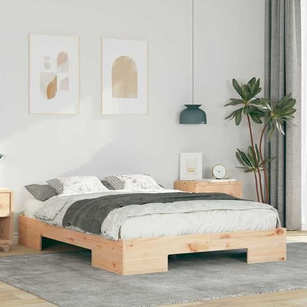 vidaXL Sängram Brun 120 x 200 cm 873031