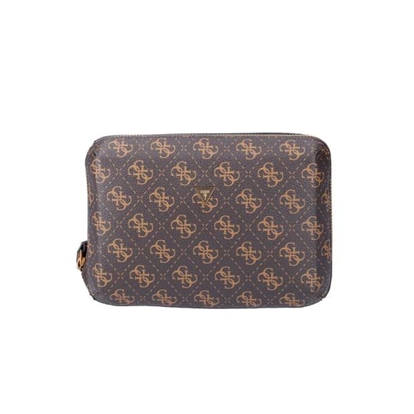 Trousse Guess Herr Modena logotyp 4G Brun läder