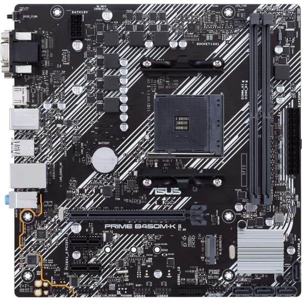 Moderkort - ASUS - Prime B450M-K II - AMD B450 - AM4 plats micro ATX