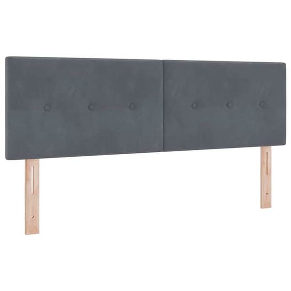 vidaXL Sänggavel Mörkgrå 144 cm Sammet 42007158