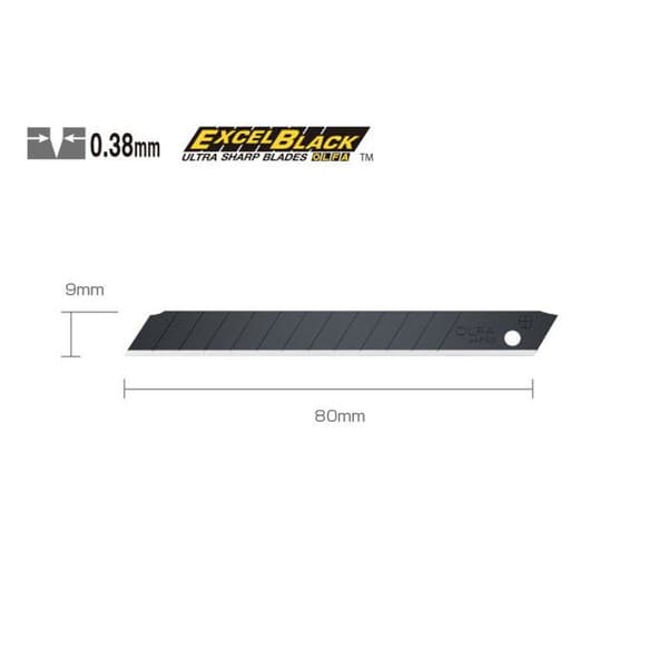 OLFA 9 mm svart bladdispenser - The Perfect Tool - 10 blad ingår