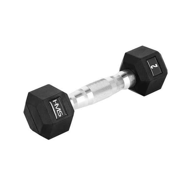 Hantel - HMS Hex Pro - 45 kg - Gummi - Säker grepp - Stötsäker