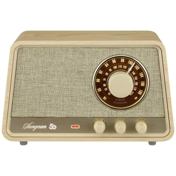 Bordradio - Sangean - WR-101 - Bluetooth - AUX - Ljus trä